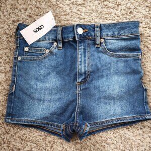 NWT!! ASOS shorts denim high rise lift and contour size 4 Petite